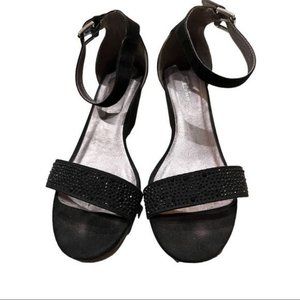CL by Laundry Embellished Toe Strap Wedges - Size 8